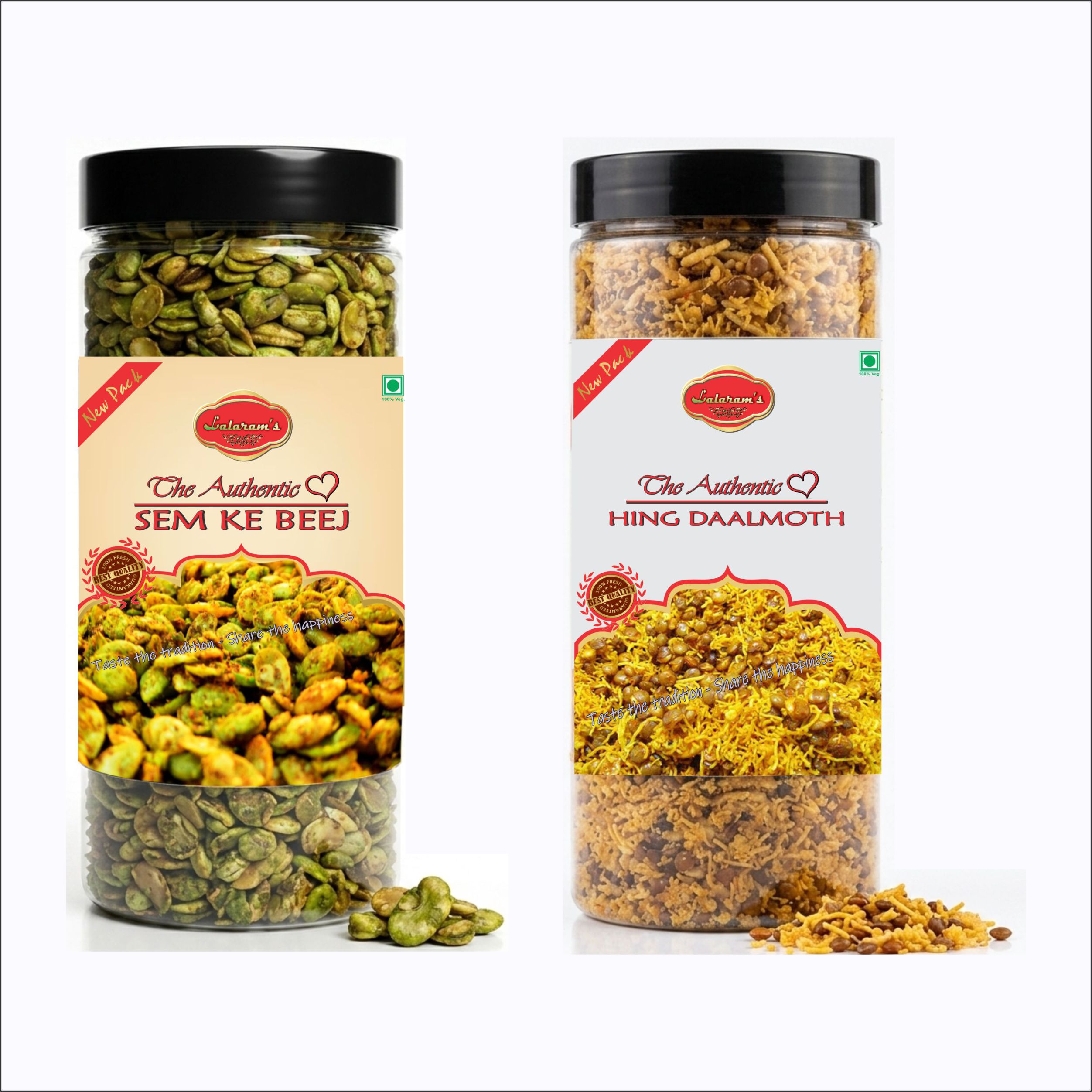 Farrukhabad’s Famous Hing Flavour Daalmoth & Sem Ke Beej Combo (Pack of 2)