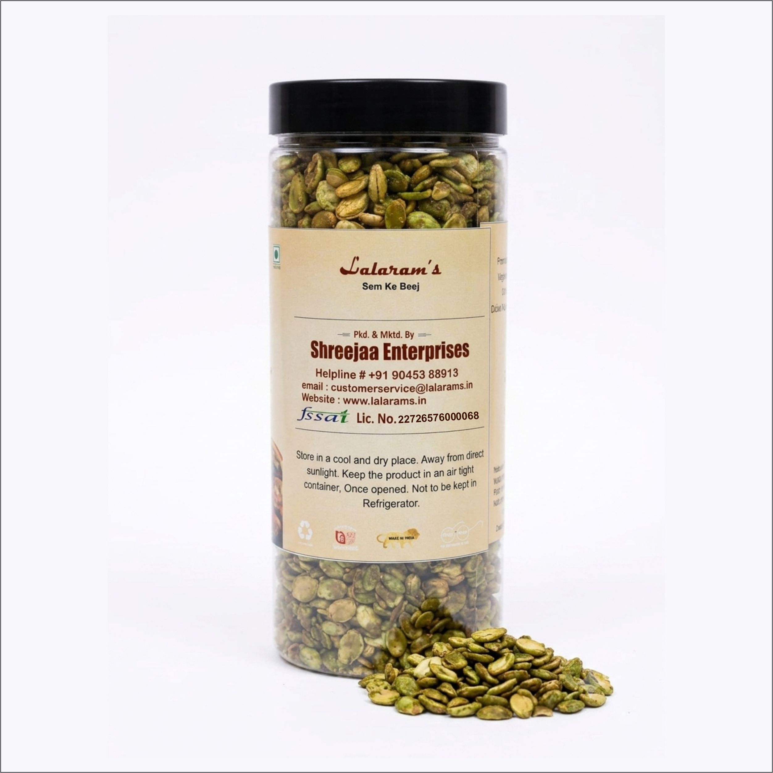 Farrukhabad's Famous Sem Ke Beej by Lalaram's | No Added Preservatives | No Added Colour | 400 Gramas Pack - Image 2